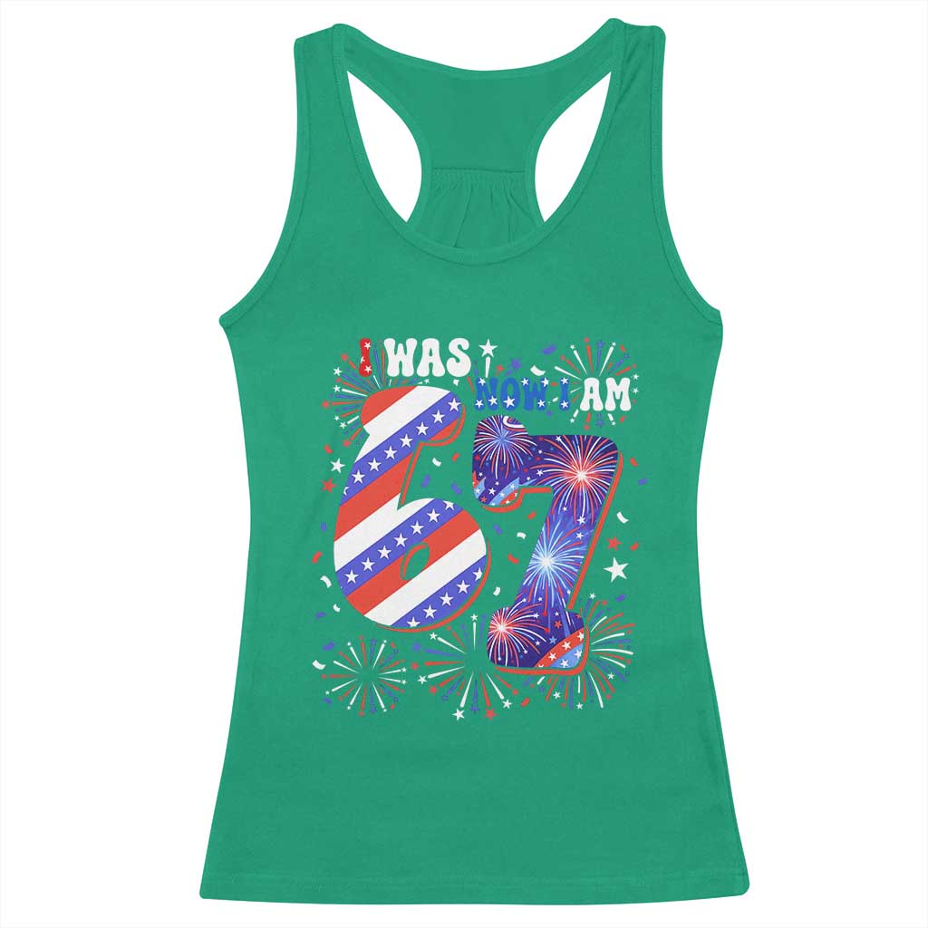 I Was Six Now I Am Seven Racerback Tank Top Patriotic 7th Birthday Gift TS12 Irish Green Print Your Wear