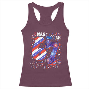 I Was Six Now I Am Seven Racerback Tank Top Patriotic 7th Birthday Gift TS12 Maroon Print Your Wear