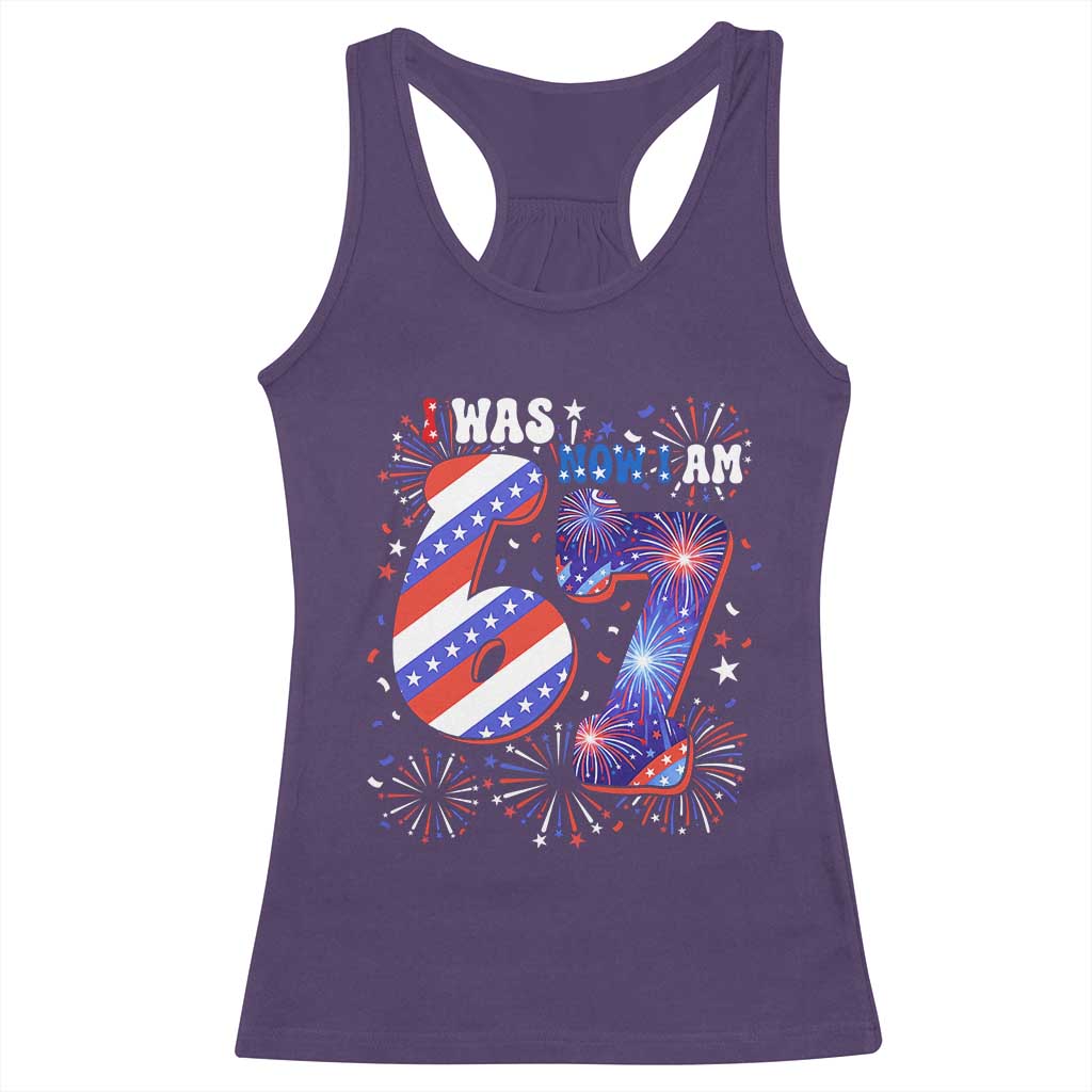 I Was Six Now I Am Seven Racerback Tank Top Patriotic 7th Birthday Gift TS12 Purple Print Your Wear