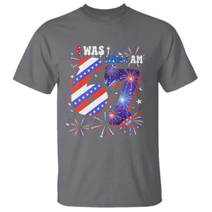 I Was Six Now I Am Seven T Shirt Patriotic 7th Birthday Gift TS12 Charcoal Print Your Wear
