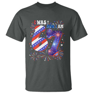 I Was Six Now I Am Seven T Shirt Patriotic 7th Birthday Gift TS12 Dark Heather Print Your Wear