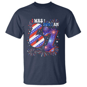 I Was Six Now I Am Seven T Shirt Patriotic 7th Birthday Gift TS12 Navy Print Your Wear