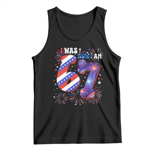I Was Six Now I Am Seven Tank Top Patriotic 7th Birthday Gift TS12 Black Print Your Wear
