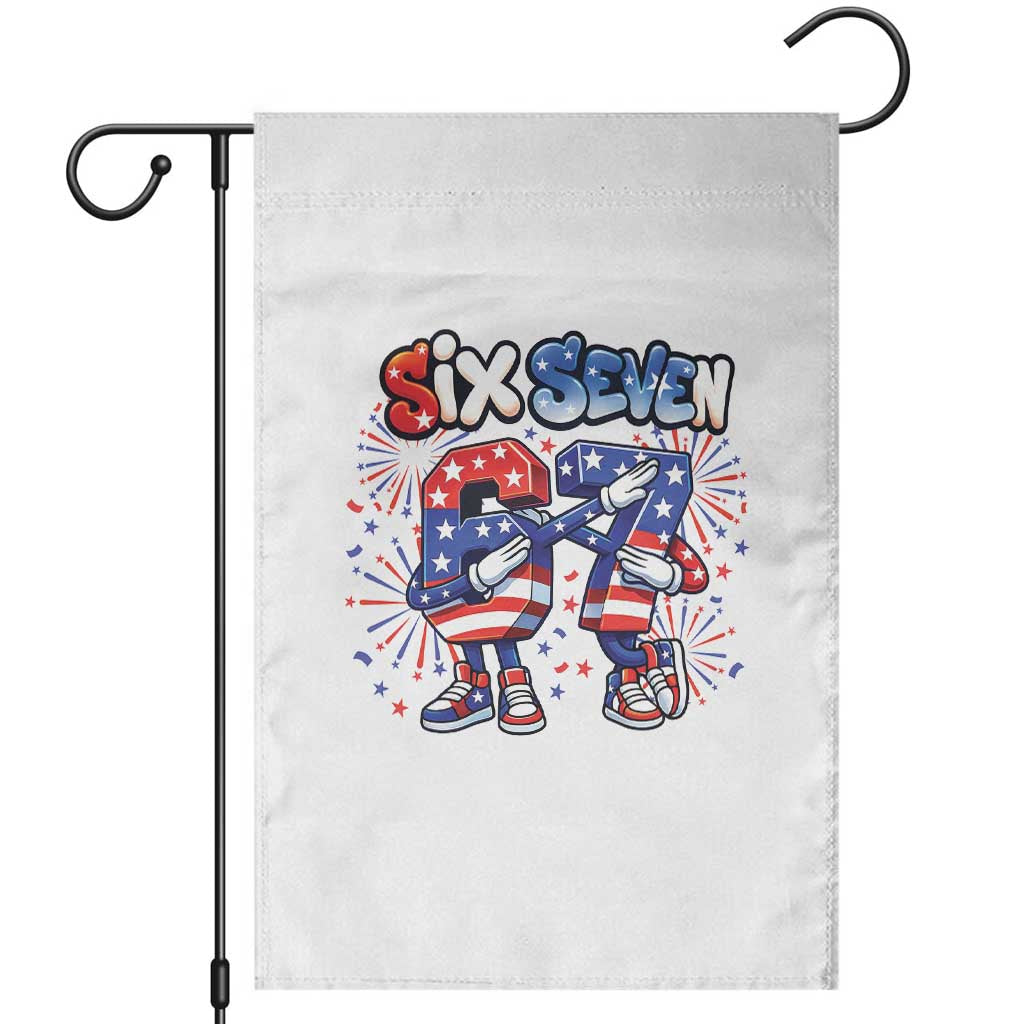Funny Six Seven Dabbing Garden Flag Patriotic American Pride Gift TS12 White Print Your Wear