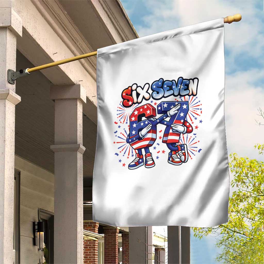 Funny Six Seven Dabbing Garden Flag Patriotic American Pride Gift TS12 Print Your Wear