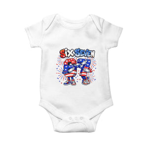 Funny Six Seven Dabbing Baby Onesie Patriotic American Pride Gift TS12 White Print Your Wear