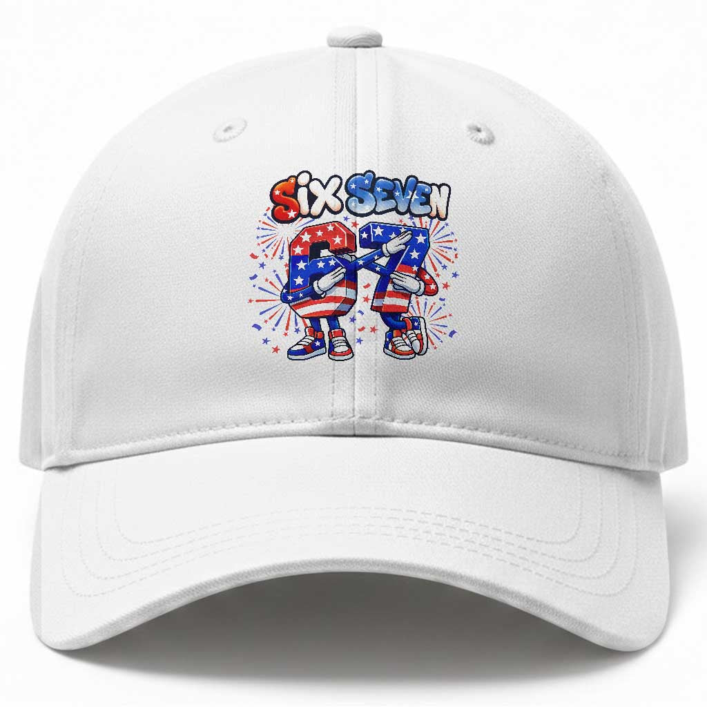 Funny Six Seven Dabbing Baseball Cap Patriotic American Pride Gift TS12 Print Your Wear