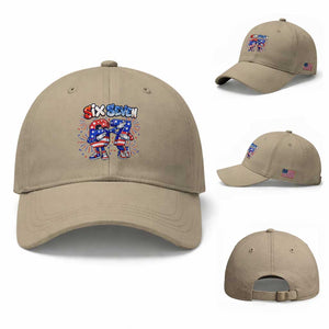 Funny Six Seven Dabbing Baseball Cap Patriotic American Pride Gift TS12 Baseball Cap Universal Fit Khaki Print Your Wear