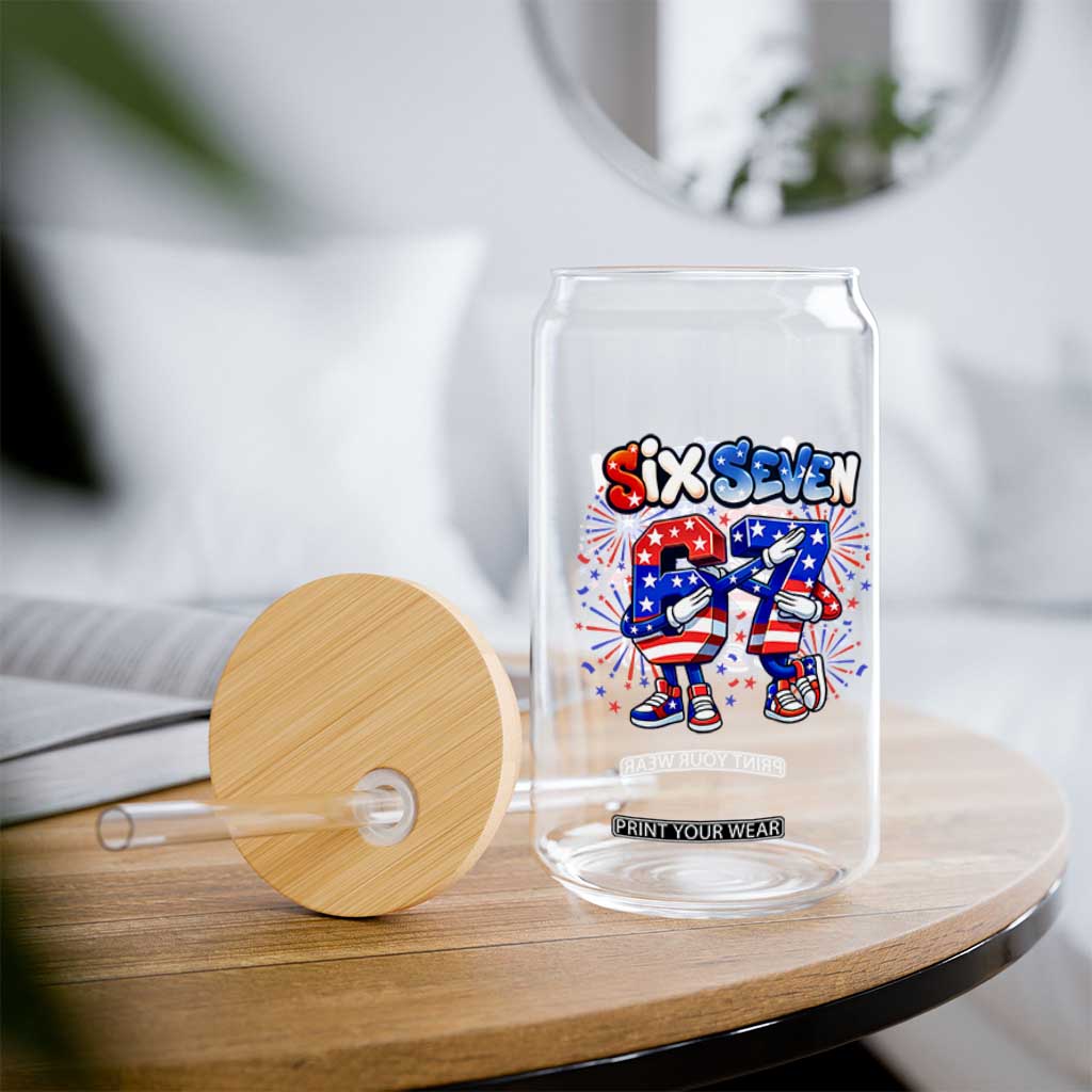Funny Six Seven Dabbing Glass Can Patriotic American Pride Gift TS12 Print Your Wear