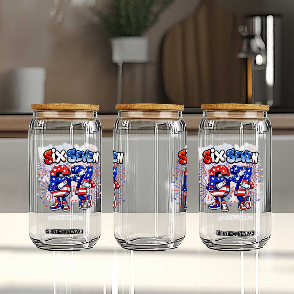 Funny Six Seven Dabbing Glass Can Patriotic American Pride Gift TS12 Print Your Wear