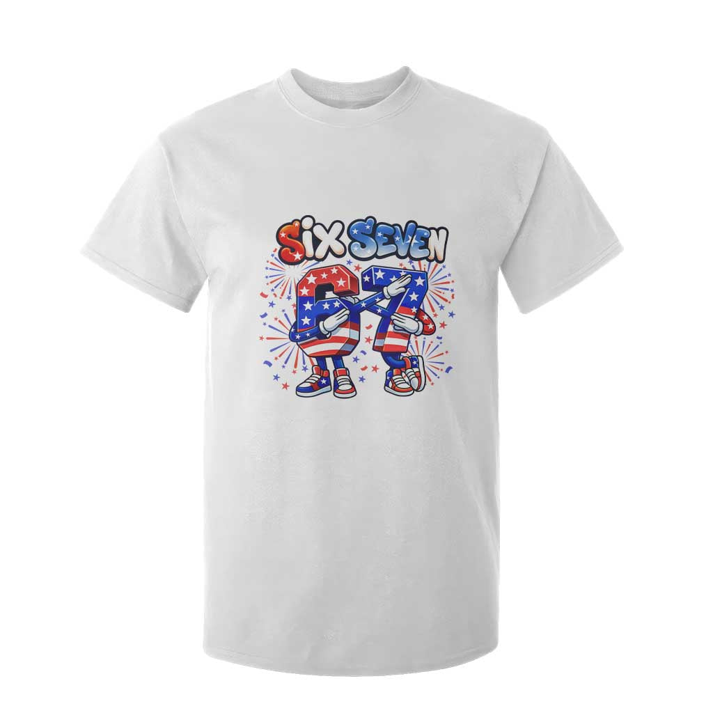 Funny Six Seven Dabbing T Shirt For Kid Patriotic American Pride Gift TS12 White Print Your Wear