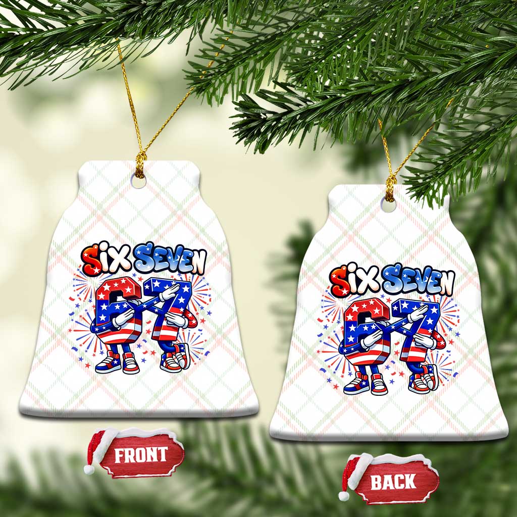 Funny Six Seven Dabbing Ceramic Ornament Patriotic American Pride Gift TS12 Print Your Wear