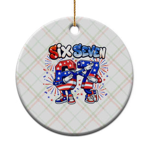 Funny Six Seven Dabbing Ceramic Ornament Patriotic American Pride Gift TS12 1pc Christmas Plaid Print Your Wear