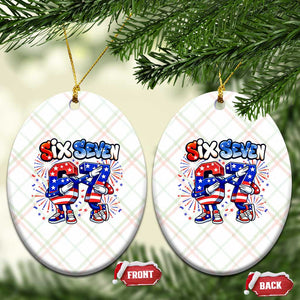Funny Six Seven Dabbing Ceramic Ornament Patriotic American Pride Gift TS12 Print Your Wear