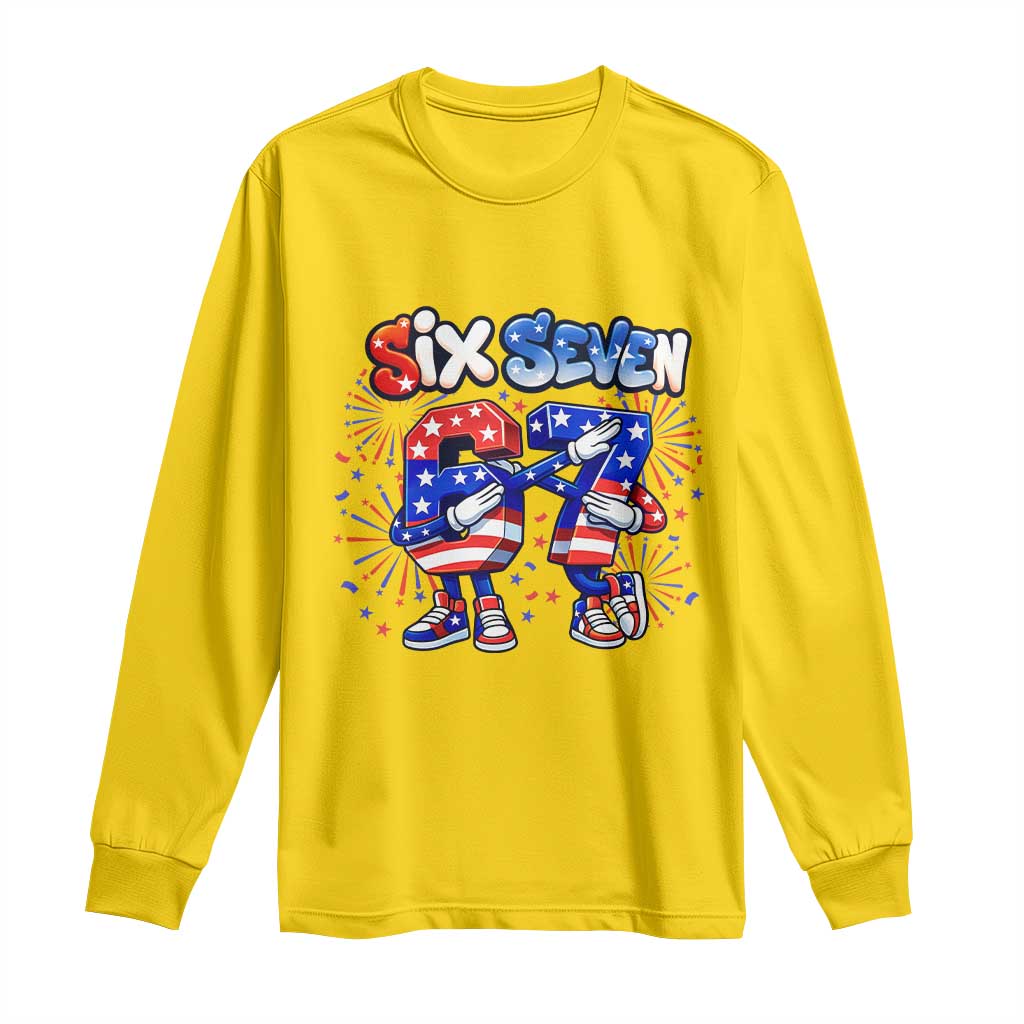 Funny Six Seven Dabbing Long Sleeve Shirt Patriotic American Pride Gift TS12 Daisy Print Your Wear