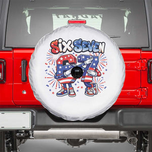 Funny Six Seven Dabbing Spare Tire Cover Patriotic American Pride Gift TS12 White Print Your Wear
