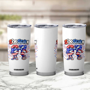 Funny Six Seven Dabbing Tumbler Cup Patriotic American Pride Gift TS12 Print Your Wear