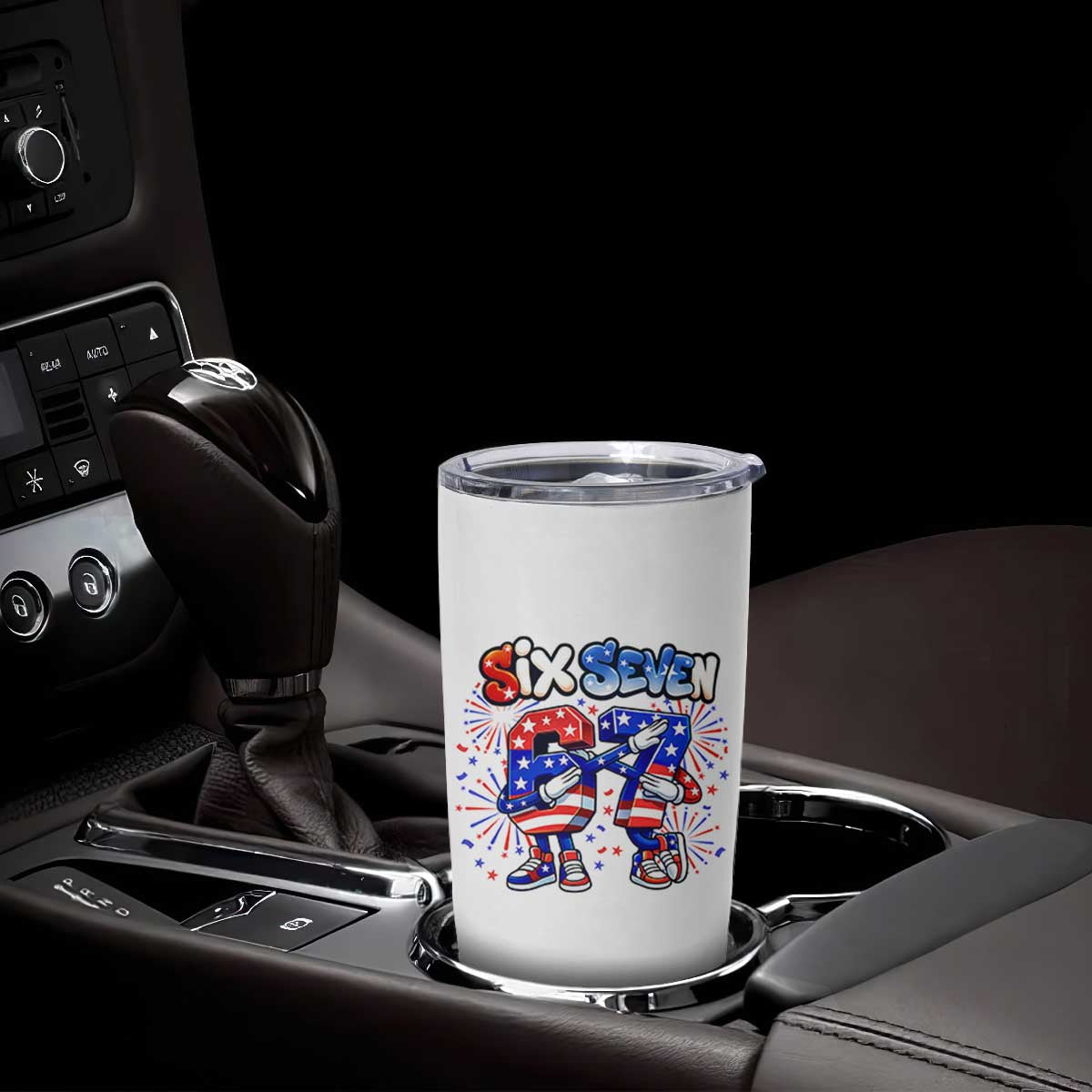 Funny Six Seven Dabbing Tumbler Cup Patriotic American Pride Gift TS12 Print Your Wear