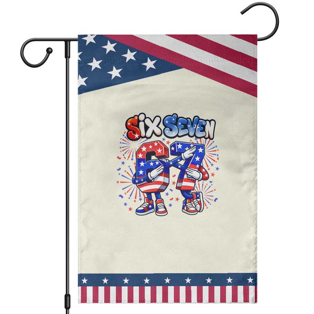 Funny Six Seven Dabbing Patriotic Garden Flag American Pride Gift TS12 Modern Beige Blue Print Your Wear