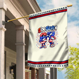 Funny Six Seven Dabbing Patriotic Garden Flag American Pride Gift TS12 Modern Beige Red Print Your Wear