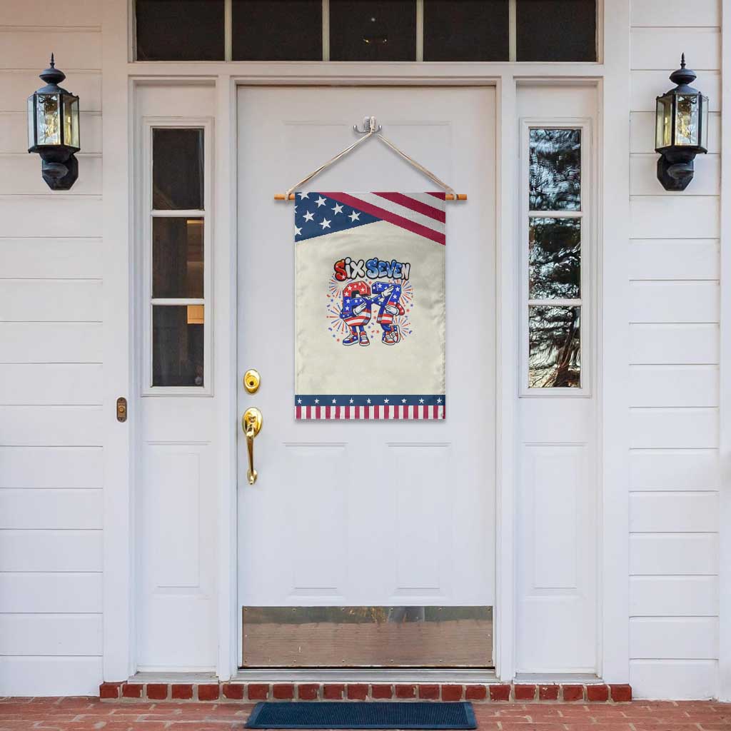 Funny Six Seven Dabbing Patriotic Garden Flag American Pride Gift TS12 Print Your Wear