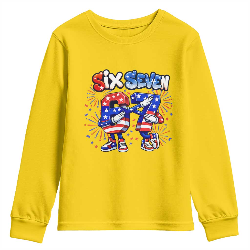 Funny Six Seven Dabbing Youth Sweatshirt Patriotic American Pride Gift TS12 Daisy Print Your Wear