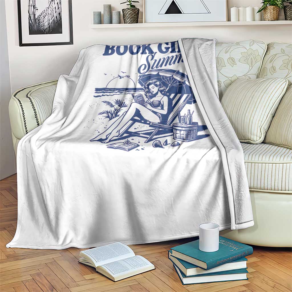 Book Girl Summer Throw Blanket Funny Beach Book Lover Gift TS12 Print Your Wear
