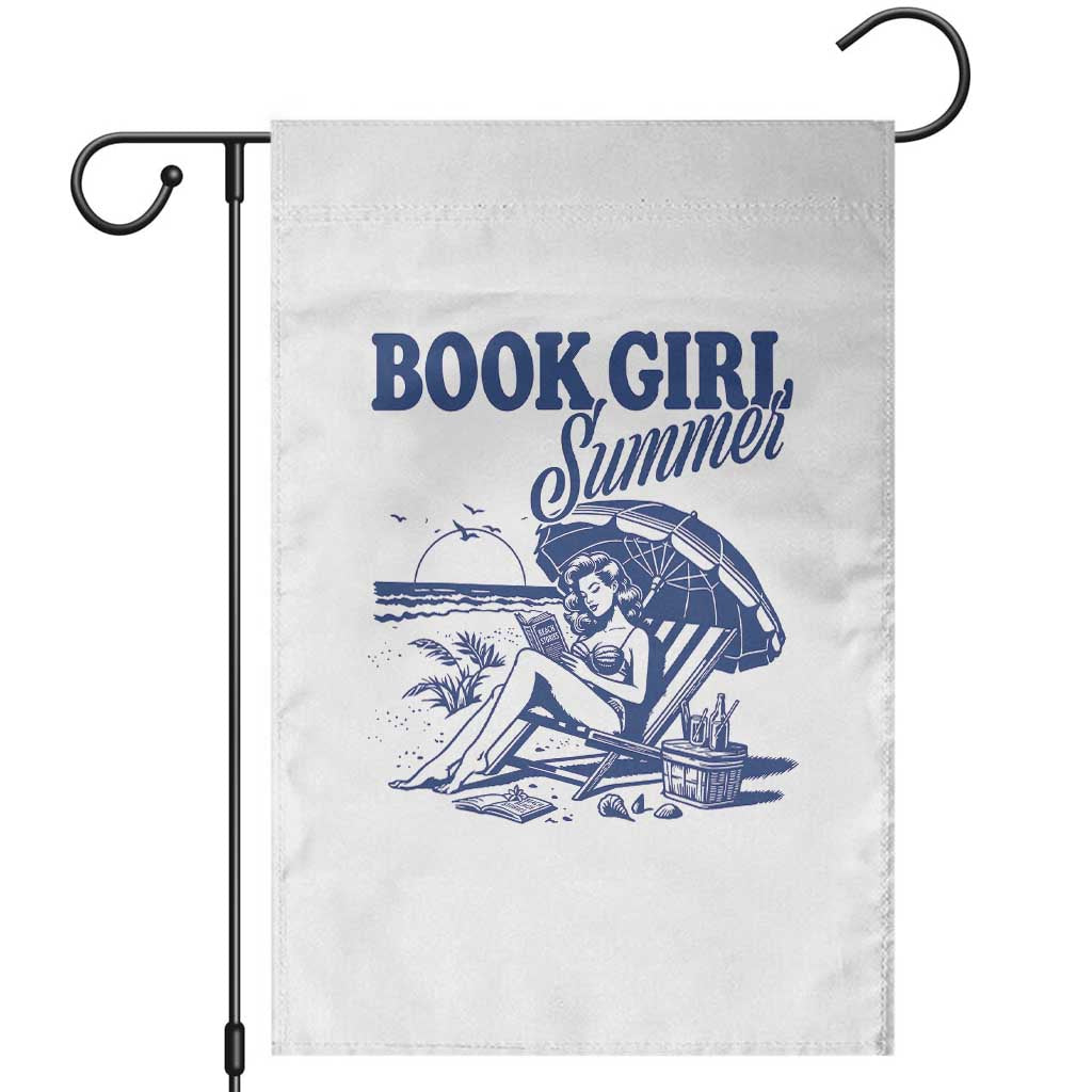 Book Girl Summer Garden Flag Funny Beach Book Lover Gift TS12 White Print Your Wear