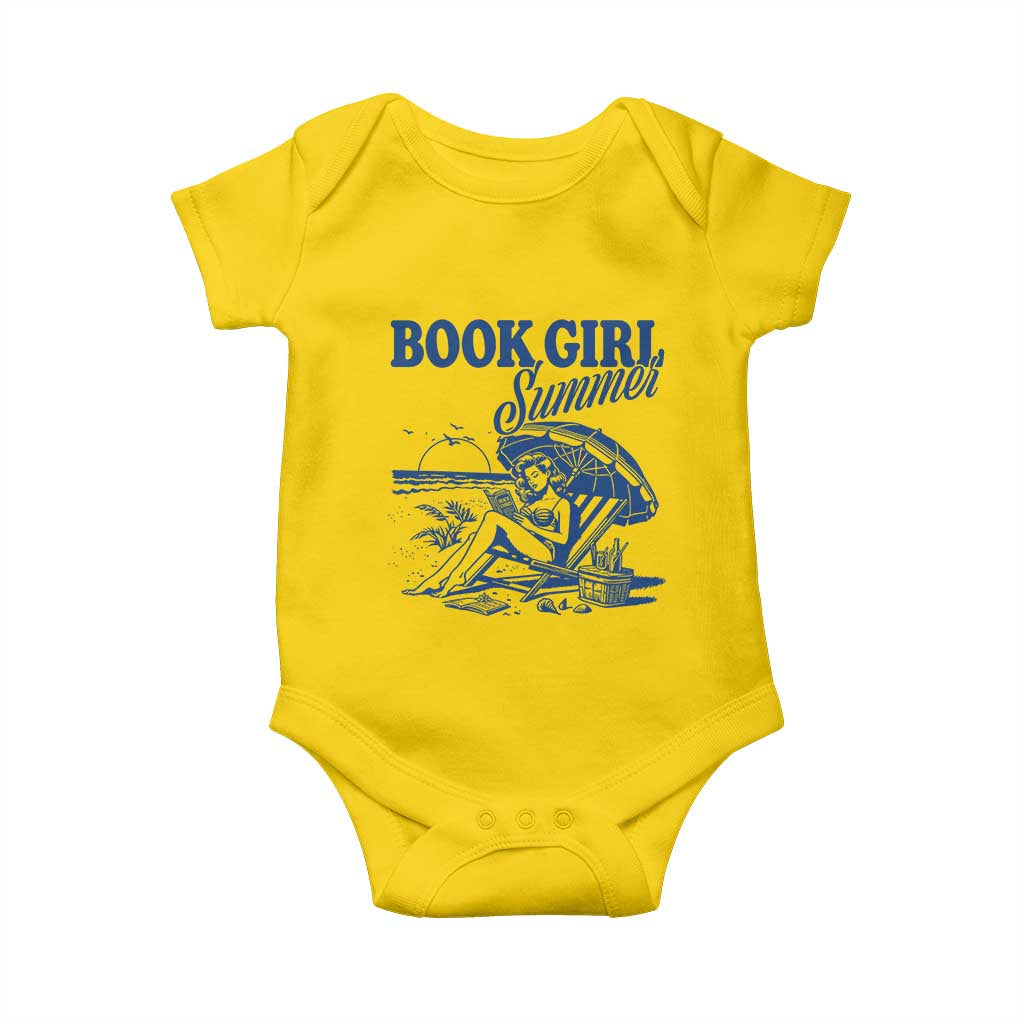 Book Girl Summer Baby Onesie Funny Beach Book Lover Gift TS12 Daisy Print Your Wear