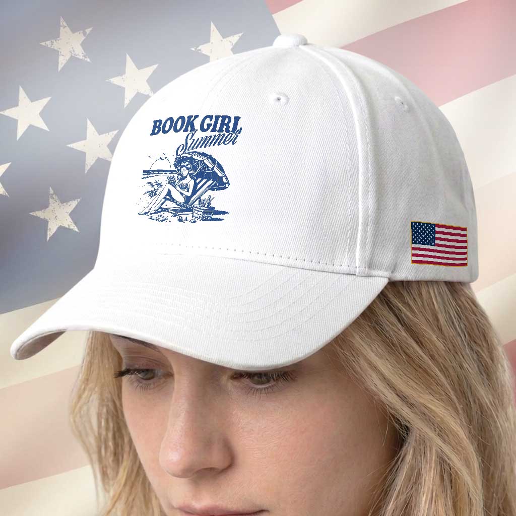 Book Girl Summer Baseball Cap Funny Beach Book Lover Gift TS12 Print Your Wear
