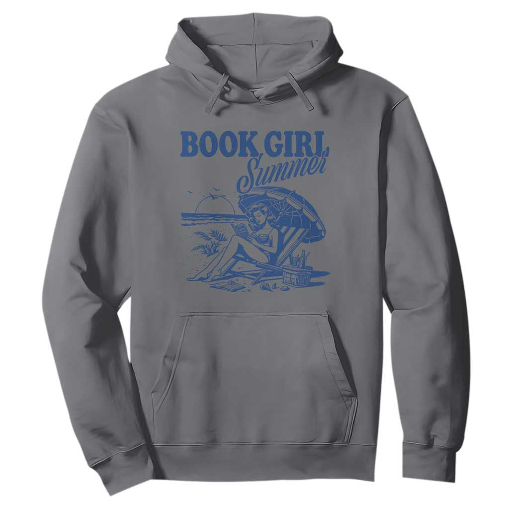 Book Girl Summer Hoodie Funny Beach Book Lover Gift TS12 Charcoal Print Your Wear