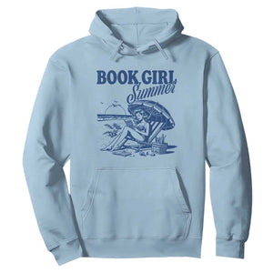 Book Girl Summer Hoodie Funny Beach Book Lover Gift TS12 Light Blue Print Your Wear