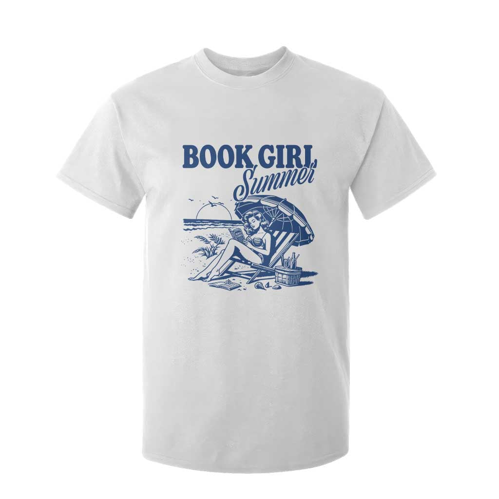 Book Girl Summer T Shirt For Kid Funny Beach Book Lover Gift TS12 White Print Your Wear