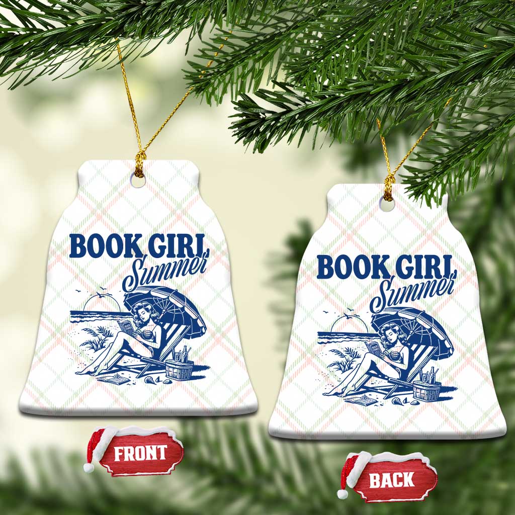 Book Girl Summer Ceramic Ornament Funny Beach Book Lover Gift TS12 Print Your Wear