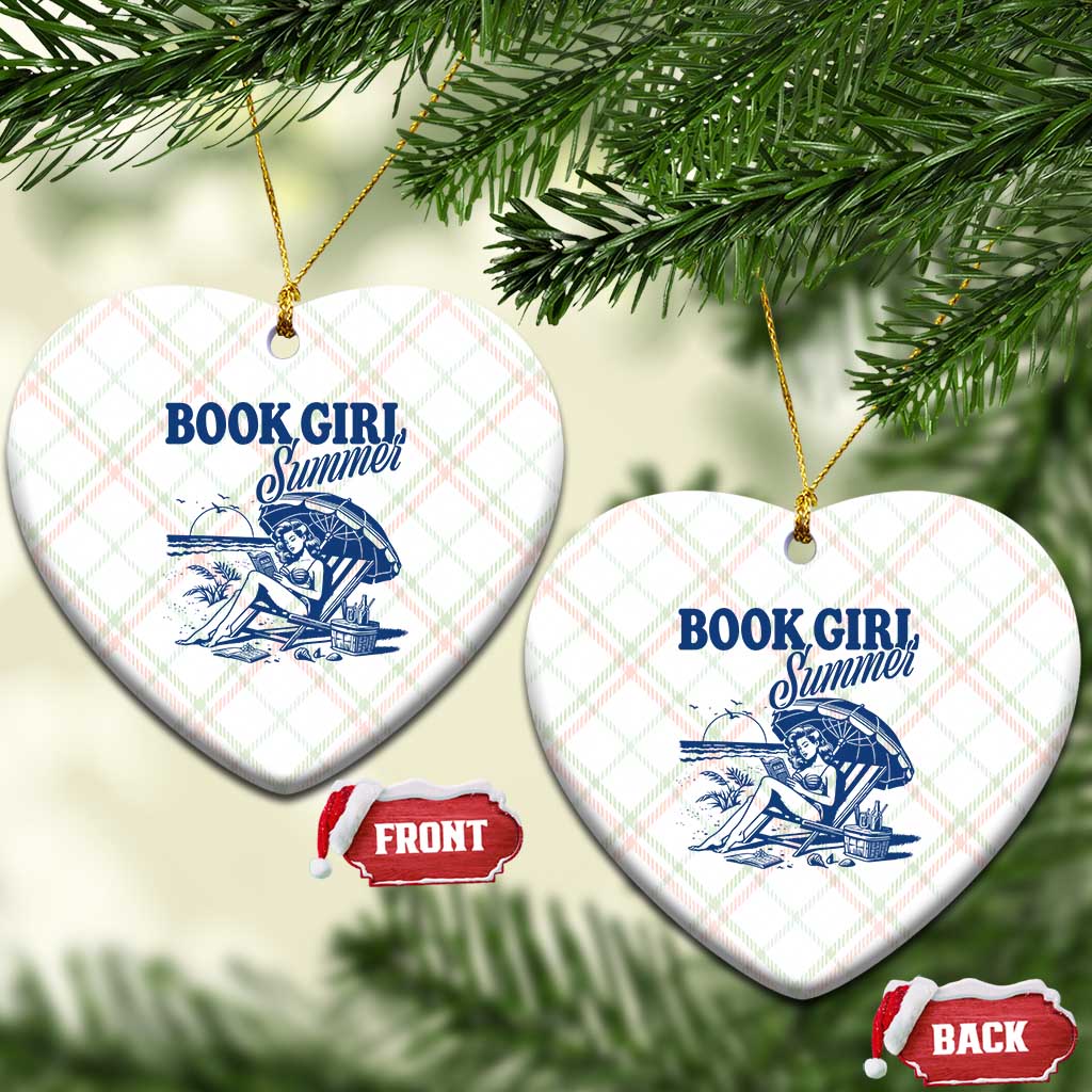 Book Girl Summer Ceramic Ornament Funny Beach Book Lover Gift TS12 Print Your Wear