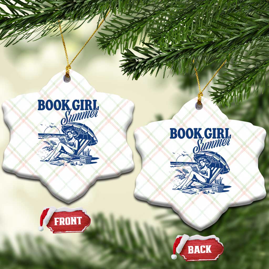 Book Girl Summer Ceramic Ornament Funny Beach Book Lover Gift TS12 Print Your Wear