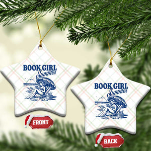 Book Girl Summer Ceramic Ornament Funny Beach Book Lover Gift TS12 Print Your Wear