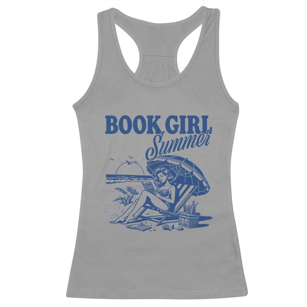 Book Girl Summer Racerback Tank Top Funny Beach Book Lover Gift TS12 Sport Gray Print Your Wear