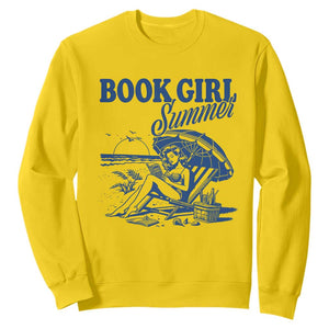 Book Girl Summer Sweatshirt Funny Beach Book Lover Gift TS12 Daisy Print Your Wear