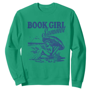 Book Girl Summer Sweatshirt Funny Beach Book Lover Gift TS12 Irish Green Print Your Wear