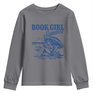 Book Girl Summer Youth Sweatshirt Funny Beach Book Lover Gift TS12 Charcoal Print Your Wear