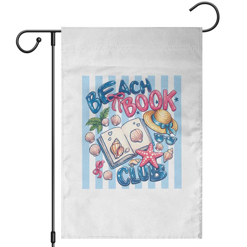 Beach Book Club Garden Flag Bookworm Summer Vacation Graphic TS12 White Print Your Wear