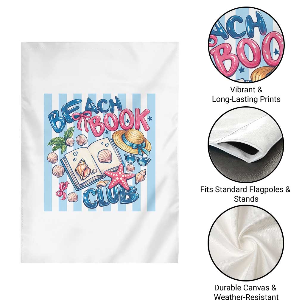 Beach Book Club Garden Flag Bookworm Summer Vacation Graphic TS12 Print Your Wear