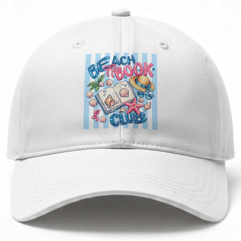 Beach Book Club Baseball Cap Bookworm Summer Vacation Graphic TS12 Print Your Wear