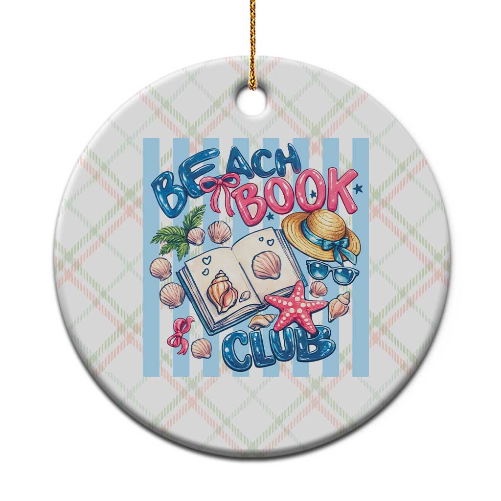 Beach Book Club Ceramic Ornament Bookworm Summer Vacation Graphic TS12 1pc Christmas Plaid Print Your Wear