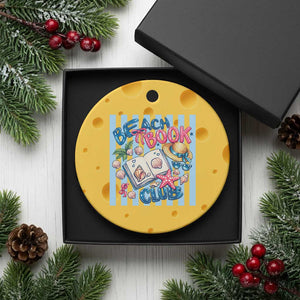 Beach Book Club Ceramic Ornament Bookworm Summer Vacation Graphic TS12 1pc Yellow Cheese Print Your Wear