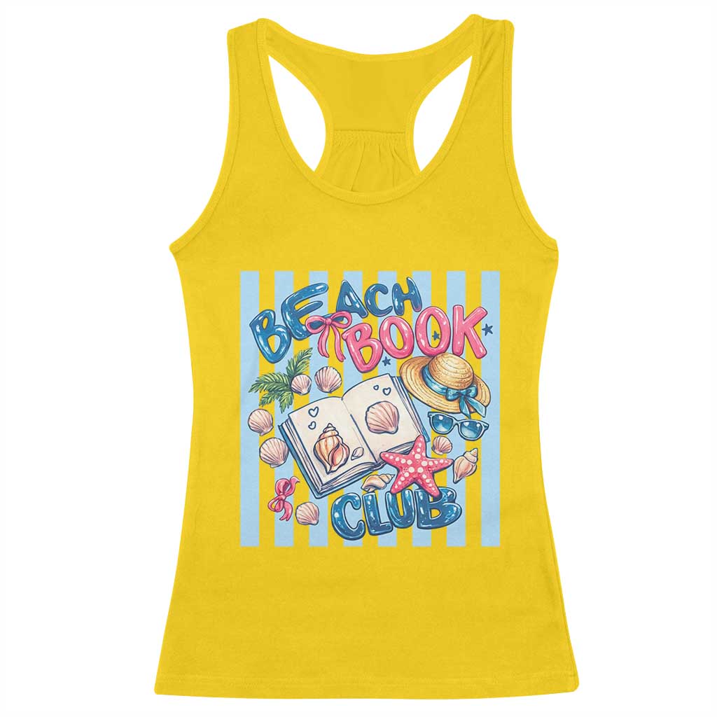 Beach Book Club Racerback Tank Top Bookworm Summer Vacation Graphic TS12 Daisy Print Your Wear