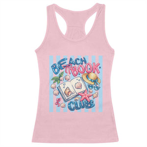 Beach Book Club Racerback Tank Top Bookworm Summer Vacation Graphic TS12 Light Pink Print Your Wear