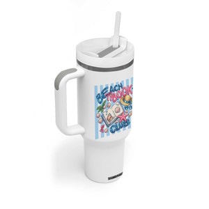 Beach Book Club Tumbler With Handle Bookworm Summer Vacation Graphic TS12 Print Your Wear