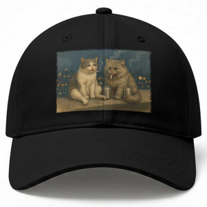 Funny Smoking Cat Baseball Cap Meme Cool Kitten With Cigarette TS12 Print Your Wear